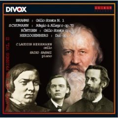 [중고] Claudius Herrmann, Saiko Sasaki / Brahms : Cello Sonata No.1 Op.38, Schumann : Adagio And Allegro Op.70, Rontgen : Cello Sonata Op.3, Herzogenberg : Duo Op.12 (수입/cdx29407)