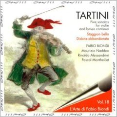 [중고] Fabio Biondi, Maurizio Naddeo, Rinaldo Alessandrini, Pascal Montheilet / Tartini : Sonatas For Violin And Continuo (타르티니 : 다섯 개의 바이올린 소나타/수입/ops599205)