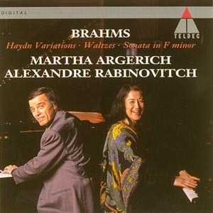 Martha Argerich &amp; Alexandre Rabinovitch / Brahms : Haydn Variations, Sonata Op.34b, Waltzes (수입/미개봉/4509922572)