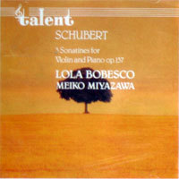 [중고] Lola Bobesco, Meiko Miyazawa / Franz Schubert : Three Violin Sonatines Opus 137 (skcd-l-0231)