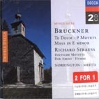 [중고] V.A. / Bruckner : Te Deum, Mass No2 Motets,Norrington,Mehta (2CD/수입/4550352)