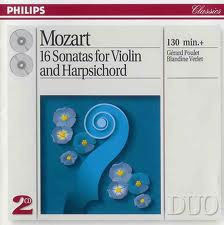 [중고] Gerard Poulet, Blandine Verlet / Mozart : 16 Sonatas For Violin &amp; Harp Sichord (2CD/dp2750)