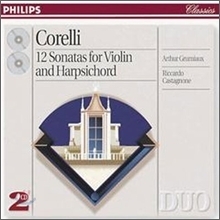 [중고] Arthur Grumiaux, Riccardo Castagnone / Corelli: 12 Sonatas For Violin And Harpsichord (2CD/수입/4623062)