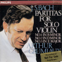 Arthur Grumiaux / Bach : Partitas for Solo Violin Nos.1,2 &amp; 3 (미개봉/dp1351)