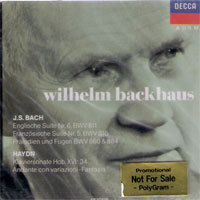 Wilhelm Backhaus / Bach, Haydn (미개봉/dd0984)