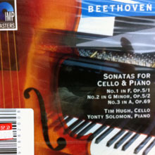 Tim Hugh, Yonty Solomon / Beethoven : Cello &amp; Piano (수입/미개봉/mcd80)