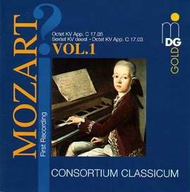 [중고] Consortium Classicum / Mozart! Vol.1 : Octet Kv App.C17.05, Kv App.C17.03, Sextet Kv Deest (수입/mdg30104942)