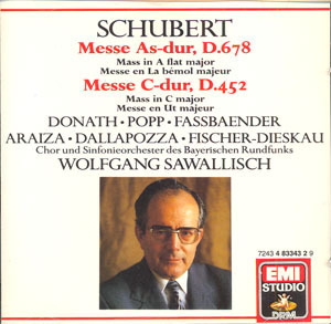 [중고] Wolfgang Sawallisch / Schubert : Mass D.678, Mass In C D.452 (수입/724348334329)