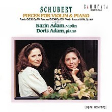 Karin Adam, Doris Adam / Schubert : Pieces For Violin &amp; Piano (일본수입/미개봉/32cm244)