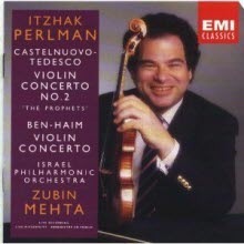 Itzhak Perlman, Zubin Mehta / Castelnuovo-Tedesco: Violin Concerto No. 2, Ben-Haim: Violin Concerto (수입/미개봉/077775429626)
