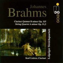 [중고] Karl Leister, Leipziger Streichquartett / Brahms : Clarinet Quintet Op.115, String Quartet Op.51, 2 (수입/mdg30707192)