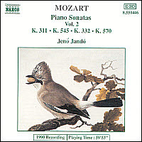 [중고] Jeno Jando / (Mozart : Piano Sonatas Vol.2 - No.9 K.311, No.12 K.332, No.16 K.545 &#039;Sonata Facile&#039;, No.17 K.570 (수입/8550446)
