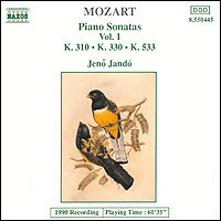 [중고] Jeno Jando / Mozart : Piano Sonatas Vol.1 - No.8 K.310, No.10 K.330, No.15 K.533 (수입/8550445)
