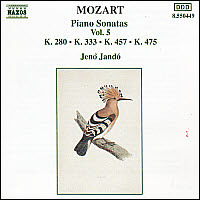 [중고] Jeno Jando / Mozart : Piano Sonatas Vol.5 - No.2 K.280, No.13 K.333, No.14 K.457, Fantasia K.475 (수입/8550449)