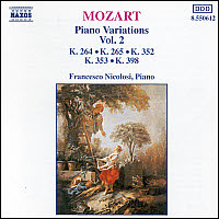 [중고] Francesco Nicolosi / Mozart : Piano Variations Vol.2 (수입/8550612)