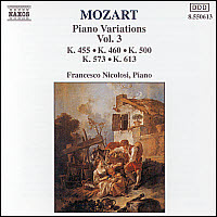 [중고] Francesco Nicolosi / Mozart : Piano Variations Vol.3 (수입/8550613)