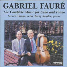 [중고] Steven Doane, Barry Snyder / Faure : Complete Music for Cello and Piano (수입/bcd9038)