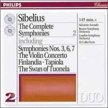 [중고] Colin Davis / Sibelius : Symphonies No.3 Op.52, No.6 Op.104, No.7 Op.105 Etc. (2CD/수입/4461602)