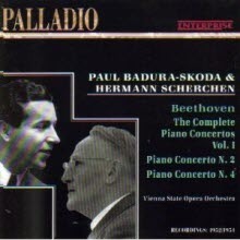 [중고] Paul Badura-Skoda, Hermann Scherchen / Beethoven: The Complete Piano Concertos, Vol. 1 - Piano Concertos No. 2 &amp; No. 4 (수입/pd4199)