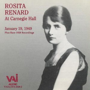 [중고] Rosita Renard / Rosita Renard at Carnegie Hall, 1. 19. 1949 (수입/2CD/ipa10282)