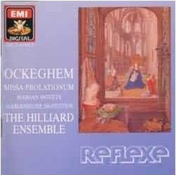 [중고] Hilliard Ensemble, Paul Hillier / Ockeghem: Missa Prolationum, Marian Motets, Marianische Motetten (수입/cdc7497982)