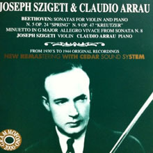 [중고] Joseph Szigeti, Claudio Arrau / Beethoven : Violin Sonata Spring, Kreutzer (수입/ab78543)