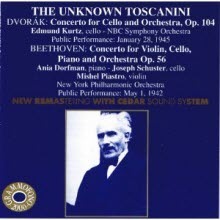 [중고] Unknown Toscanini / Dvorak : Concerto For Cello And Orchestra Op.104, Beethoven : Concerto For Violin, Cello, Piano And Orchestra Op.56 (수입/ab78636)