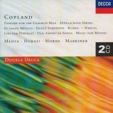 Zuvin Mehta, Elgar Howarth, Antal Dorati / Copland : Appalachian Spring, Fanfare For The Common Man, Music For Movies Etc. (2CD/수입/미개봉/4482612)
