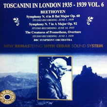 [중고] Arturo Toscanini / Beethoven : Toscanini In London 1935-1939 Vol.6 (수입/ab78616)