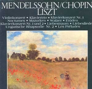 [중고] [LP] V.A. / The Classic Library Of The Great Masters (Mendelssohn/Chopin/Liszt) 세계명곡대전집 (하드박스/6LP/srbk0165~0170)