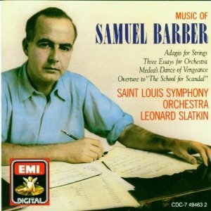 [중고] Leonard Slatkin / Samuel Barber: Adagio for Strings; Orchestral Music (수입/cdc7494632)