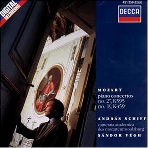 Andras Schiff, Sandor Vegh / Mozart : Piano Concertos Nos.27 K.595, No.19 K.459 (수입/미개봉/4212592)