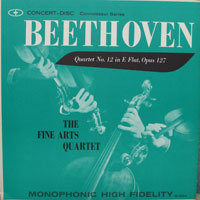 [중고] [LP] Fine Arts Quartet / Beethoven : Quartet No.12 in E flat, Opus127 (수입/m-1233)