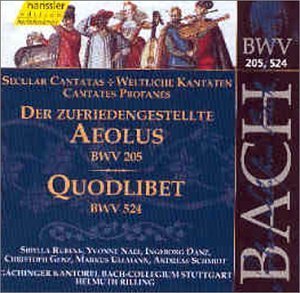 [중고] Helmuth Rilling / Secular Cantatas: Der zufriedengestellte Aeolus, BWV 205, Quodlibet, BWV 524 (수입/cd92063)