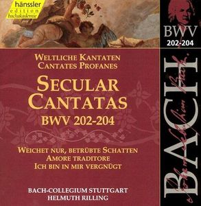 [중고] Helmuth Rilling / Bach: Secular Cantatas, BWV 202-204 (수입/cd92062)