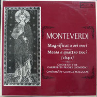 [중고] [LP] George Malcolm / Monteverdi : Magnificat a sei voci, Messa a quattro voci (수입/sol263)
