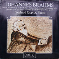 [중고] [LP] Gerhard Oppitz / Brahms : Sonata No.3 F minor Op.5, Pieces for Piano Op.119 (수입/s020821a) - sr159