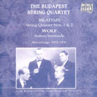 Budapest String Quartet / Johannes Brahms, Hugo Wolf (수입/미개봉/in1423)