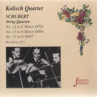 Kolisch Quartet / Schubert : String Quartets (수입/미개봉/qt99347)
