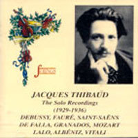 Jacques Thibaud / The Solo Recordings 1929-1936 (미개봉/qt99332)