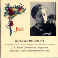 Ruggiero Ricci / November 1938 - The Complete Electrola Recordings (미개봉/qt99350)