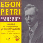 [중고] Egon Petri / His Recordings 1929-1942 Volume 1 (수입/2CD/cdapr7023)